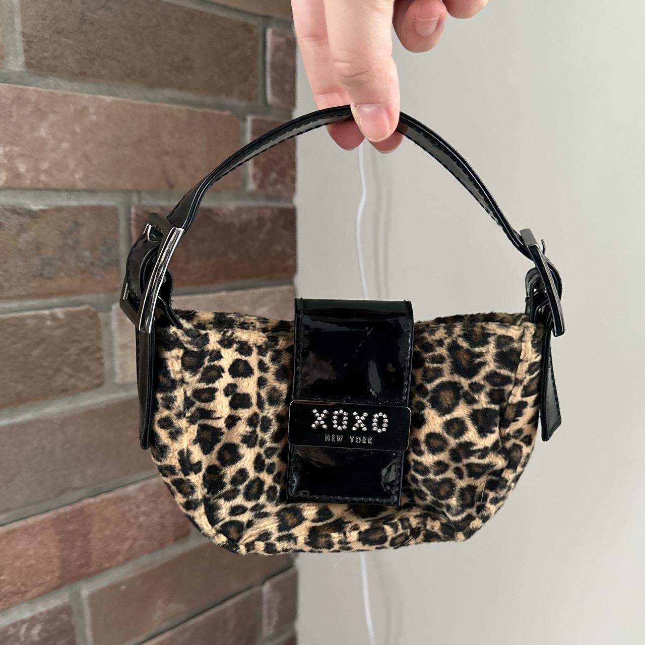 Cheetah print baguette online bag