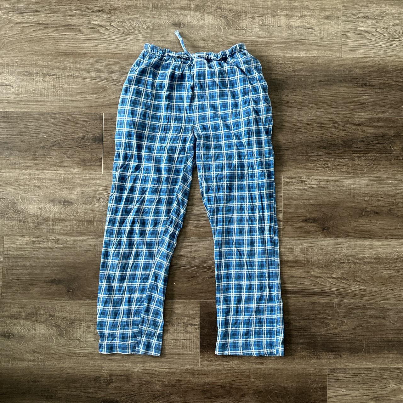 plaid pajama pants one of the ties are hidden in Depop