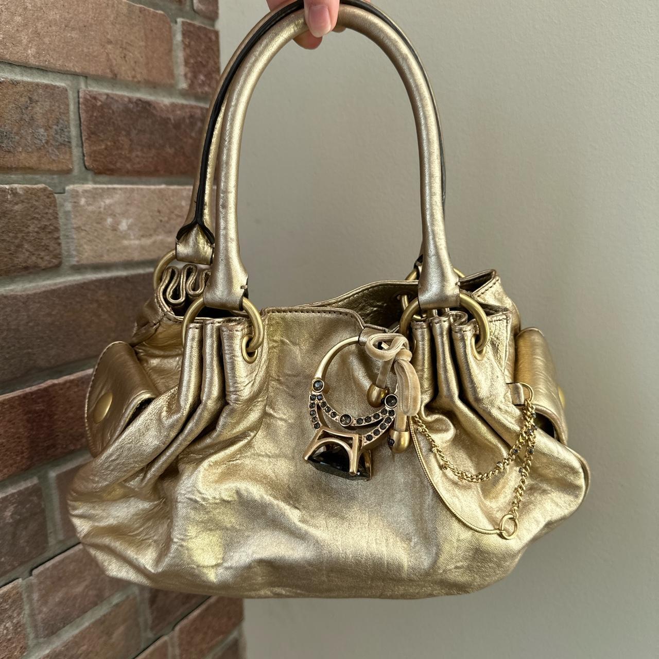 Juicy Couture Metallic Satchel With Chain good Strap