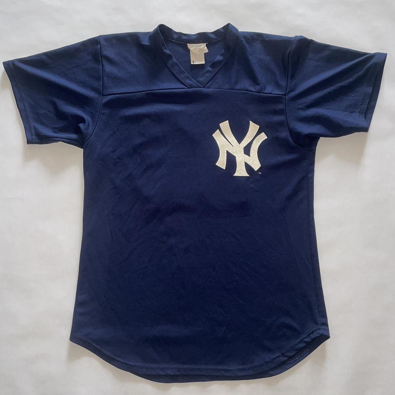 Majestic, Shirts, Ny Yankees Majestic Onfield 34sleeve Batting Practice  Jersey Navywhite