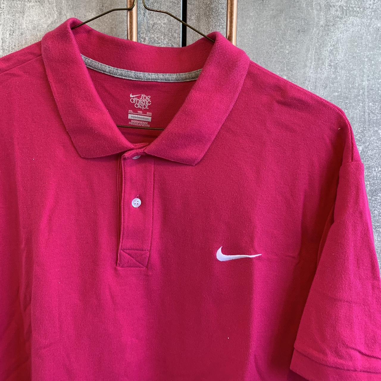 mens pink nike polo