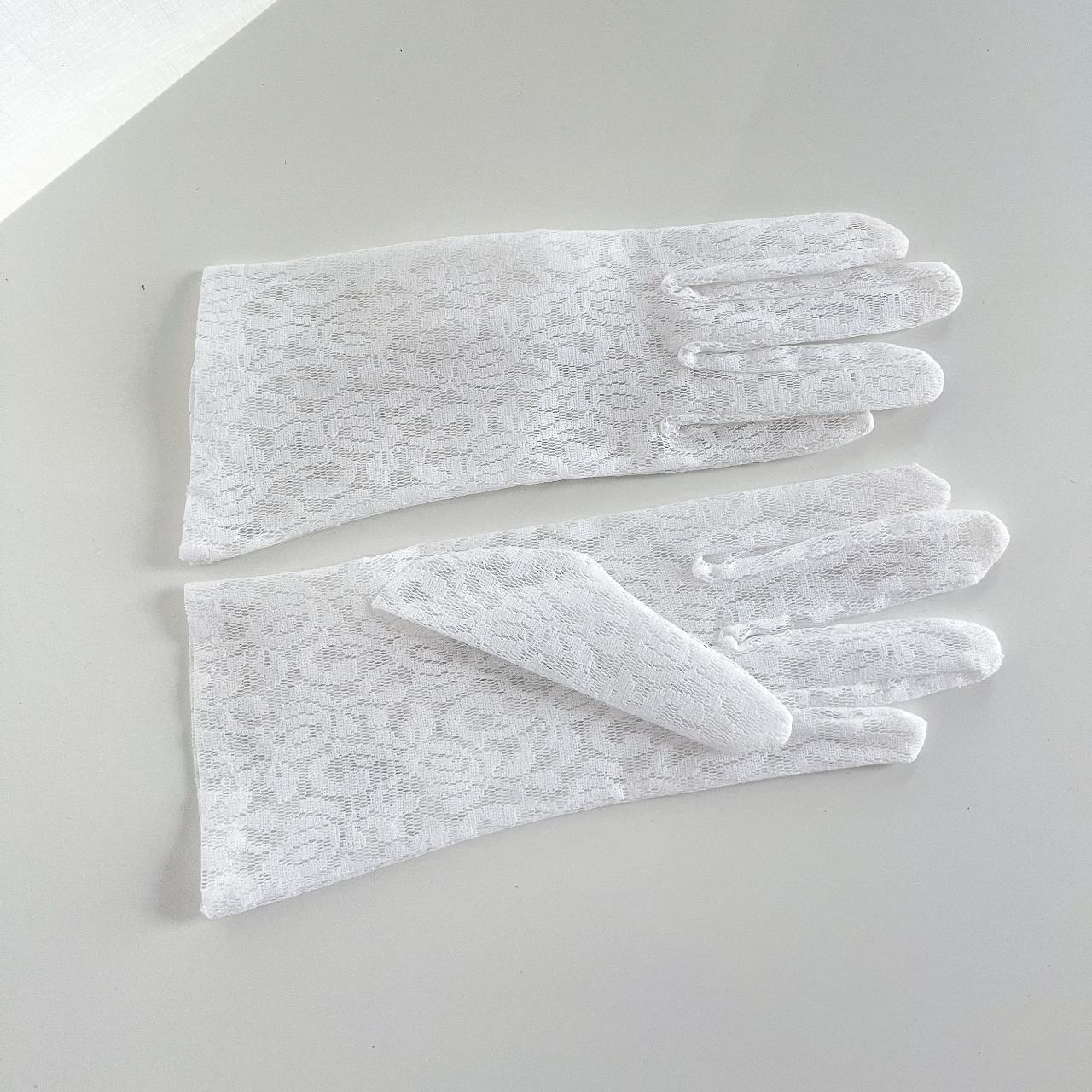 Vintage White Sheer Lace Gloves Vintage white sheer... - Depop