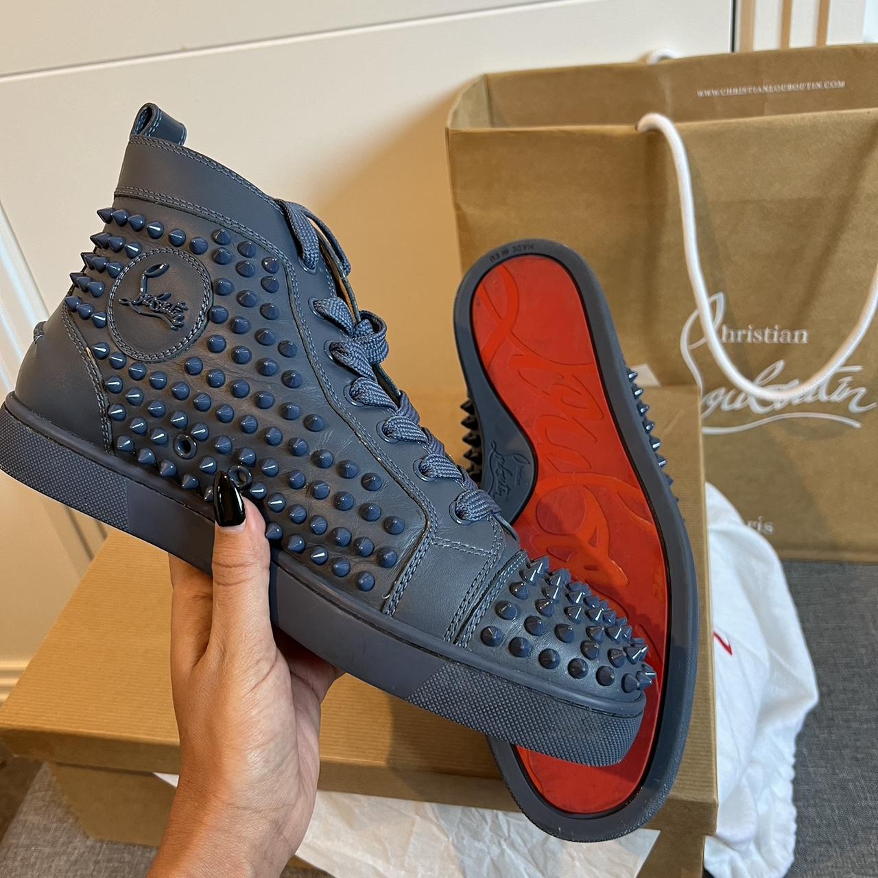 Christian louboutin 2025 blue trainers