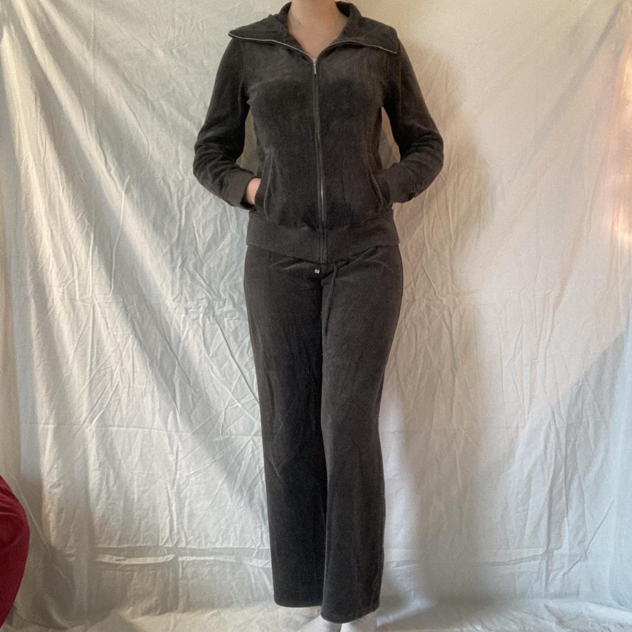 Womens velour tracksuit no on sale hood