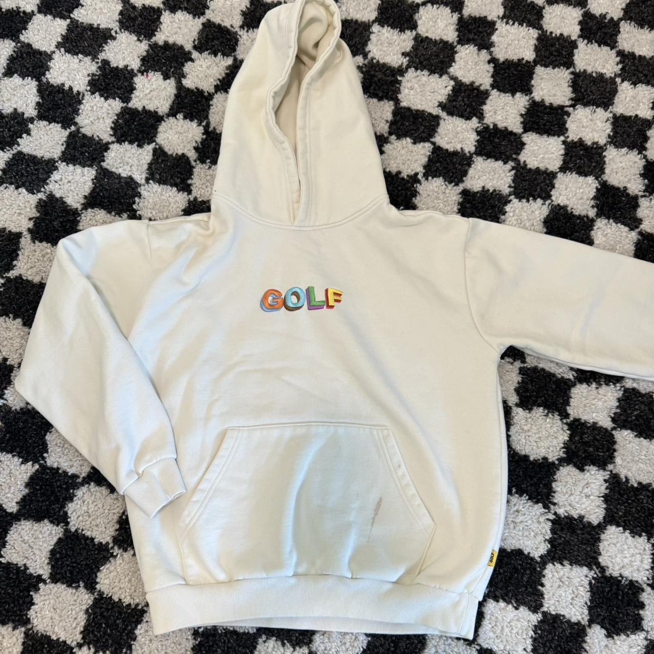 Golf Wang Cream Golf Embroidered Hoodie Size Small... Depop