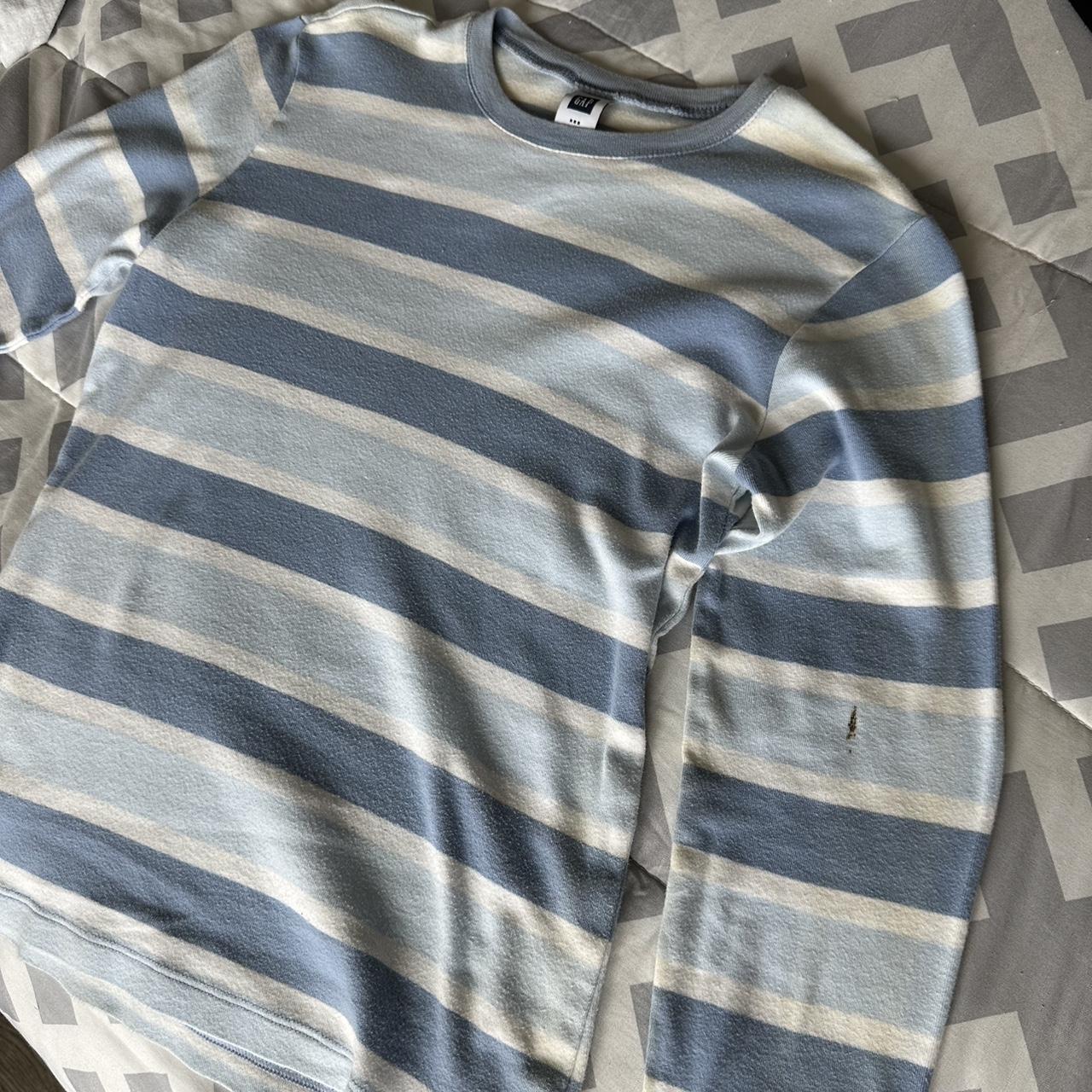 Vintage GAP striped blue long sleeve 💙🤍 Size:... - Depop