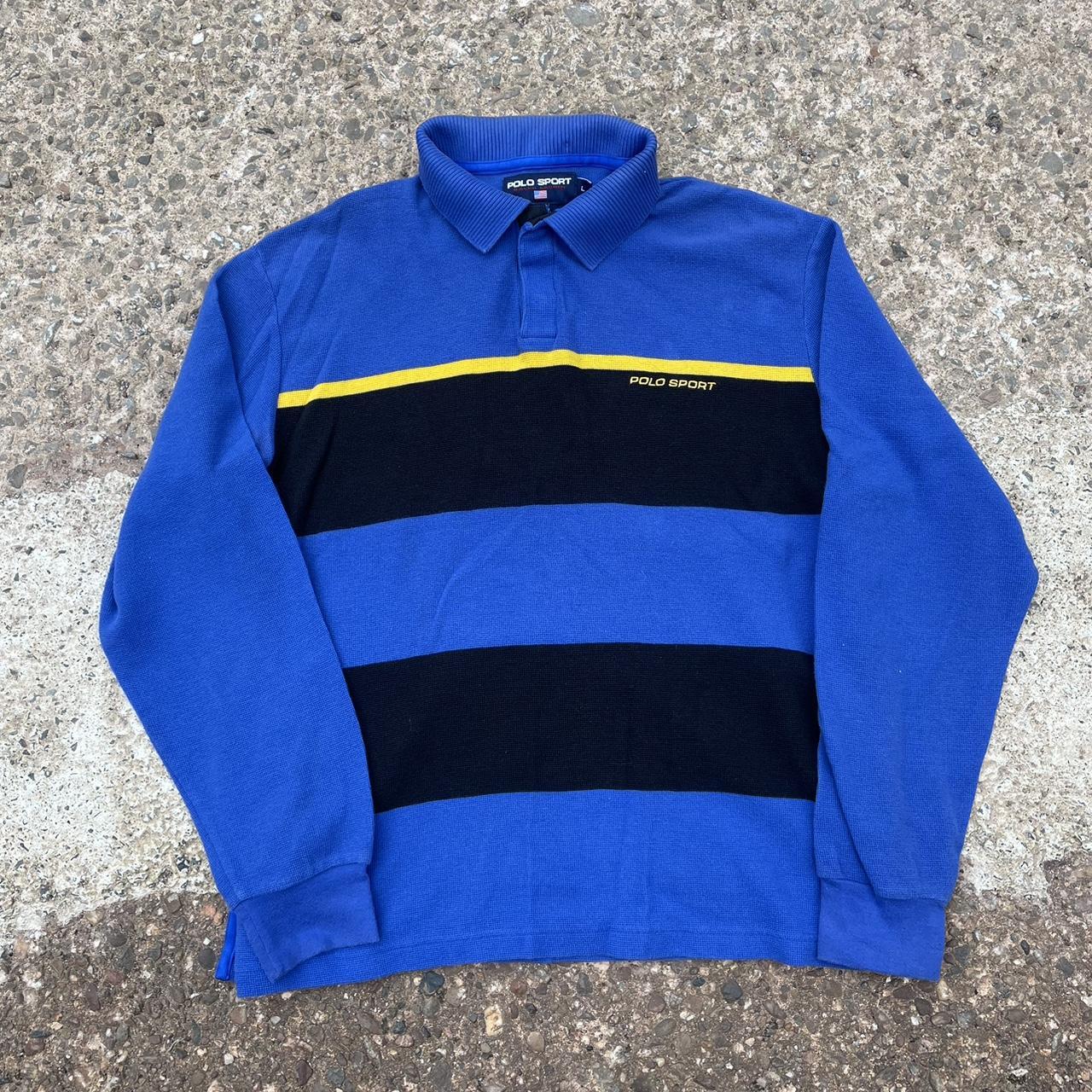 Polo Ralph Lauren Men's Blue and Yellow Polo-shirts | Depop