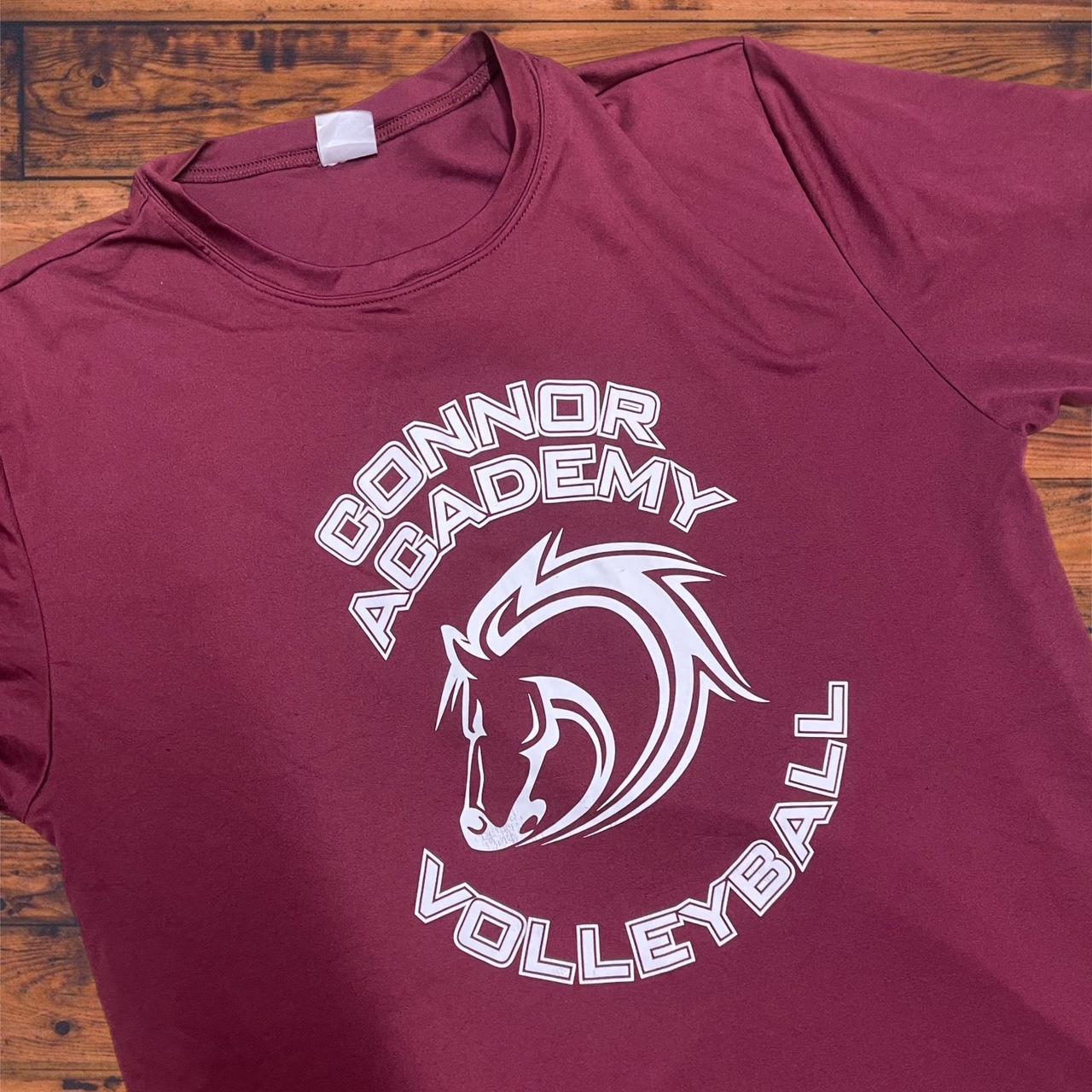 Sport Tek Connor Academy Volleyball Burgundy T Shirt Depop