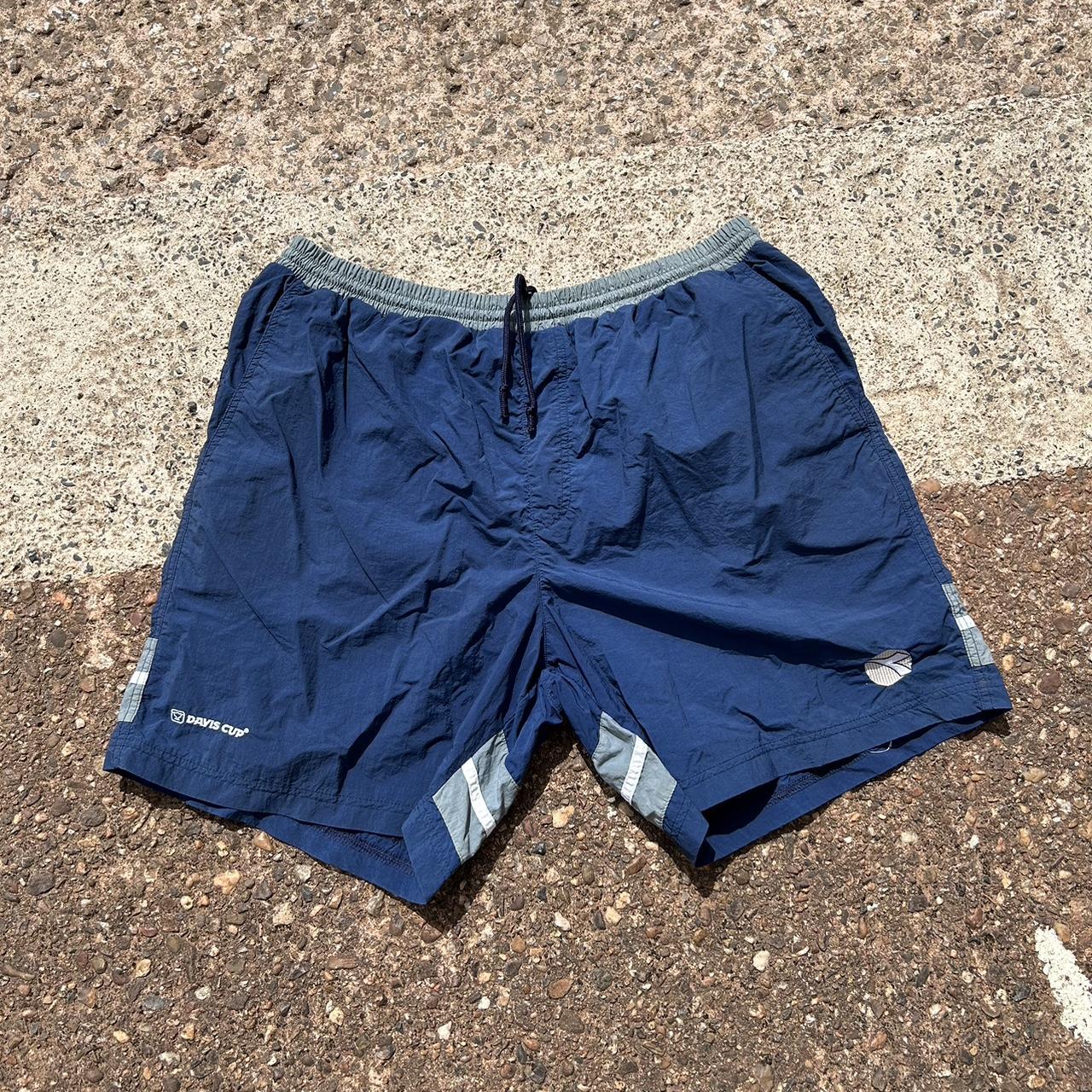 Diadora Navy and Grey Sports Shorts 🕺🏼 Size - XXL... - Depop