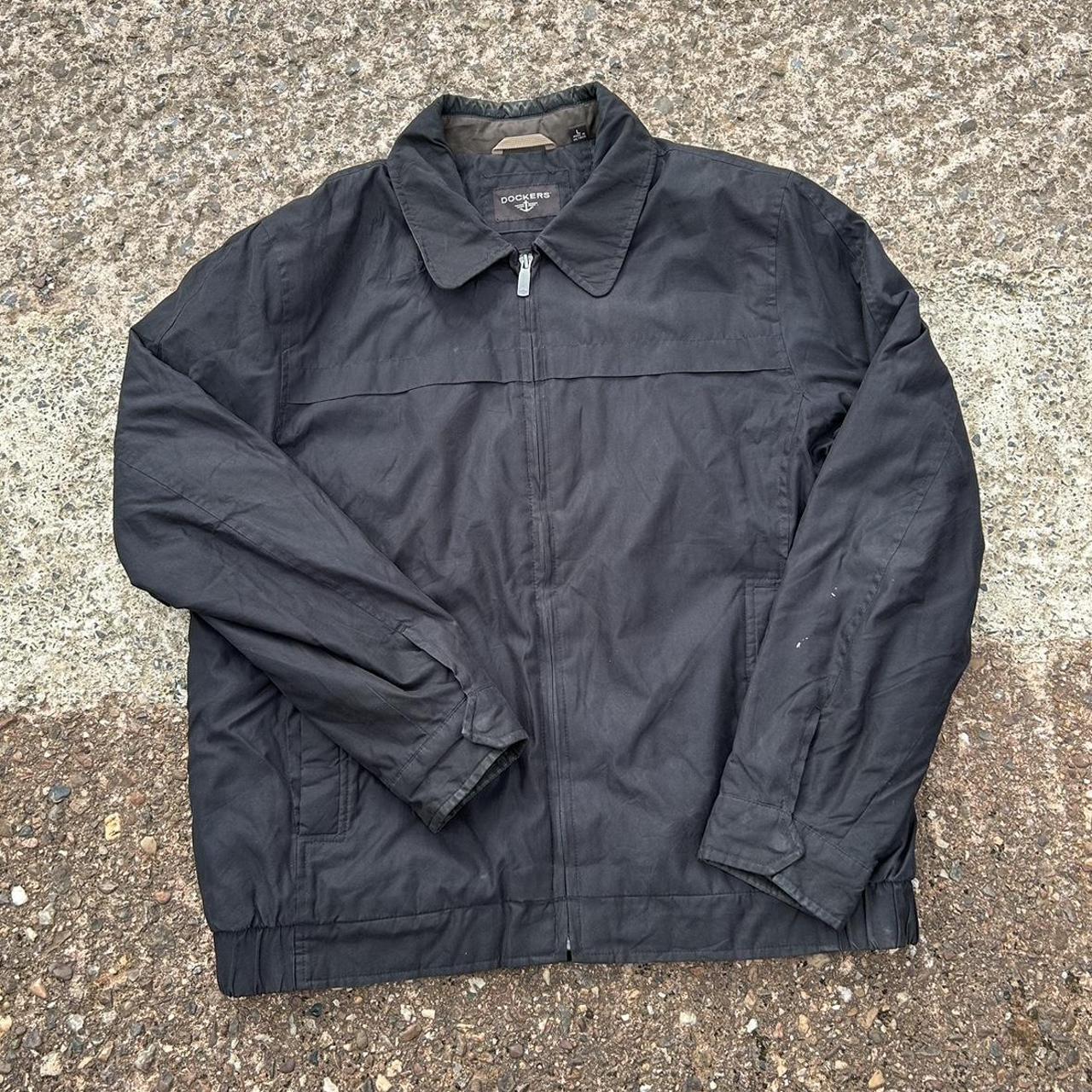 Dockers Black Jacket ️ Size - L Pit to pit - 25... - Depop