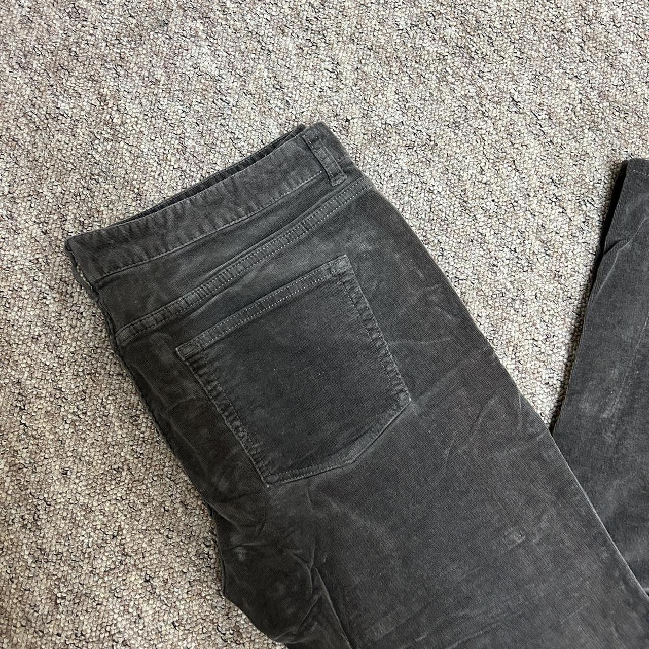 Forever 21 dark grey Corduroy Trousers 🥷🏽 Size -... - Depop