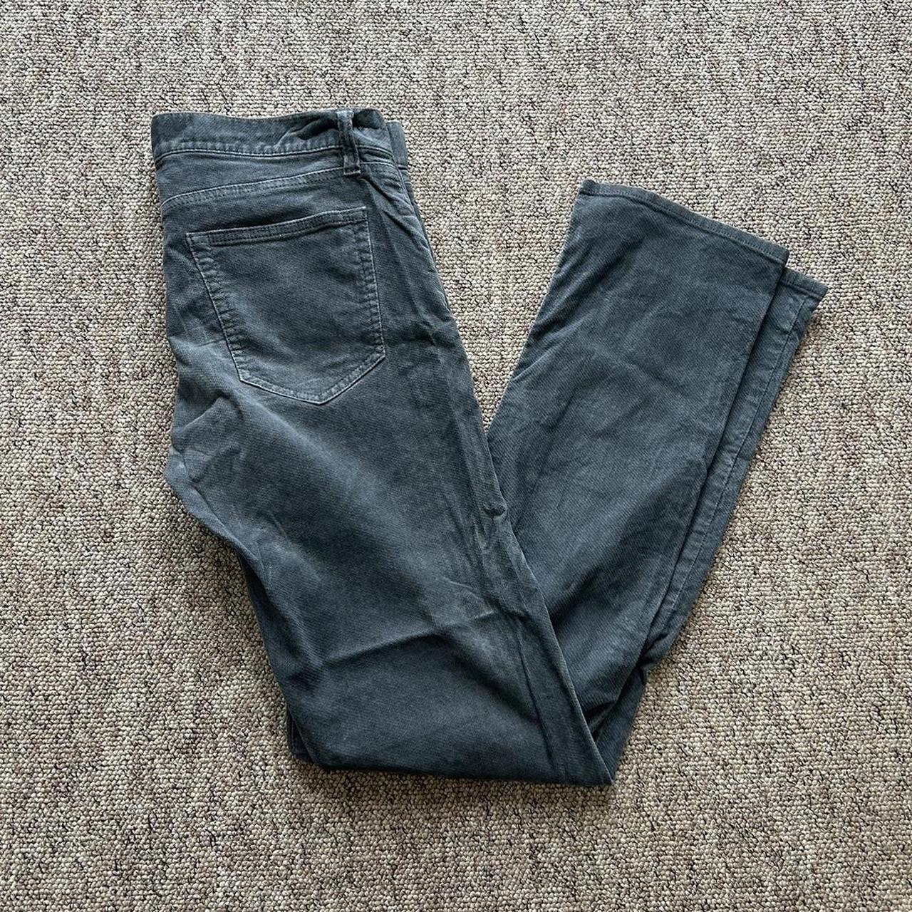 Uniqlo dark grey Corduroy Trousers 🥷🏽 Size -... - Depop