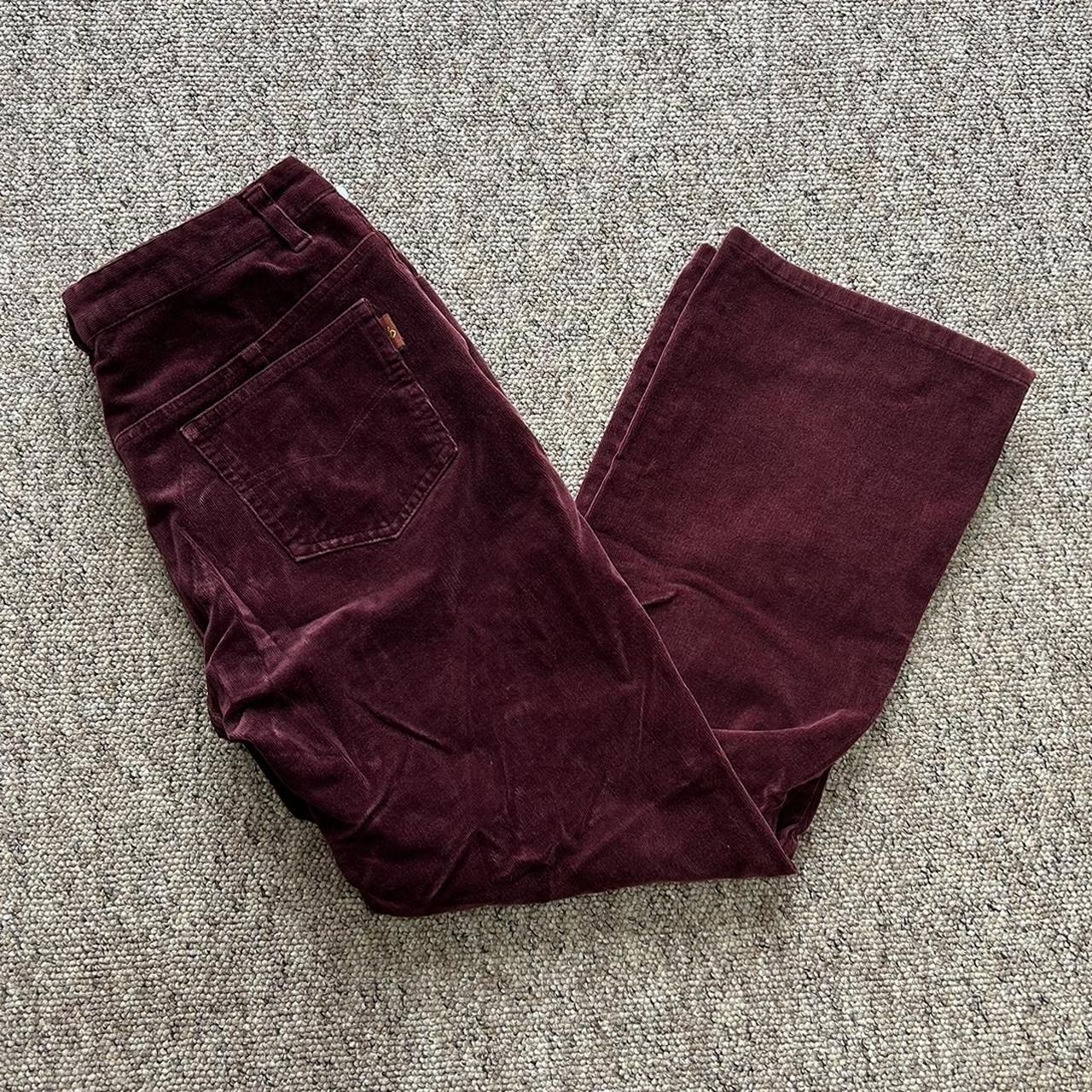 Jennifer Dean Burgundy Corduroy Trousers 🥷🏽 Size -... - Depop