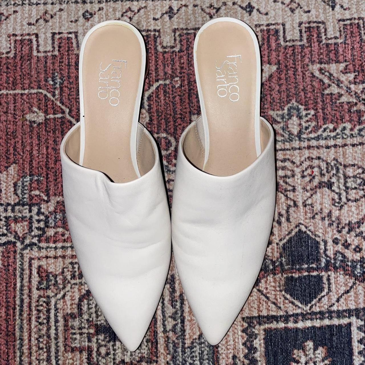 Franco sarto white store mules