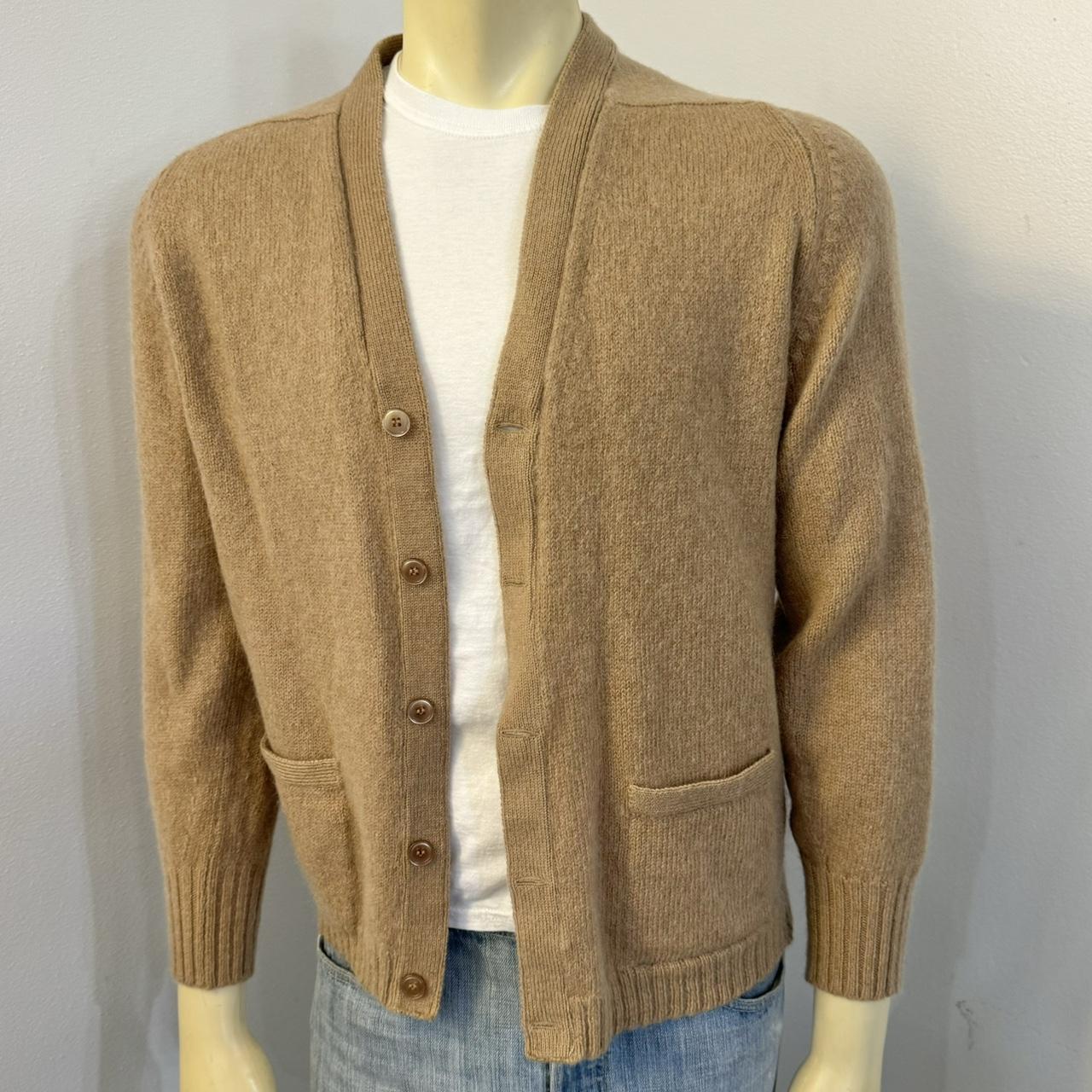 Mens tan hot sale cardigan sweater