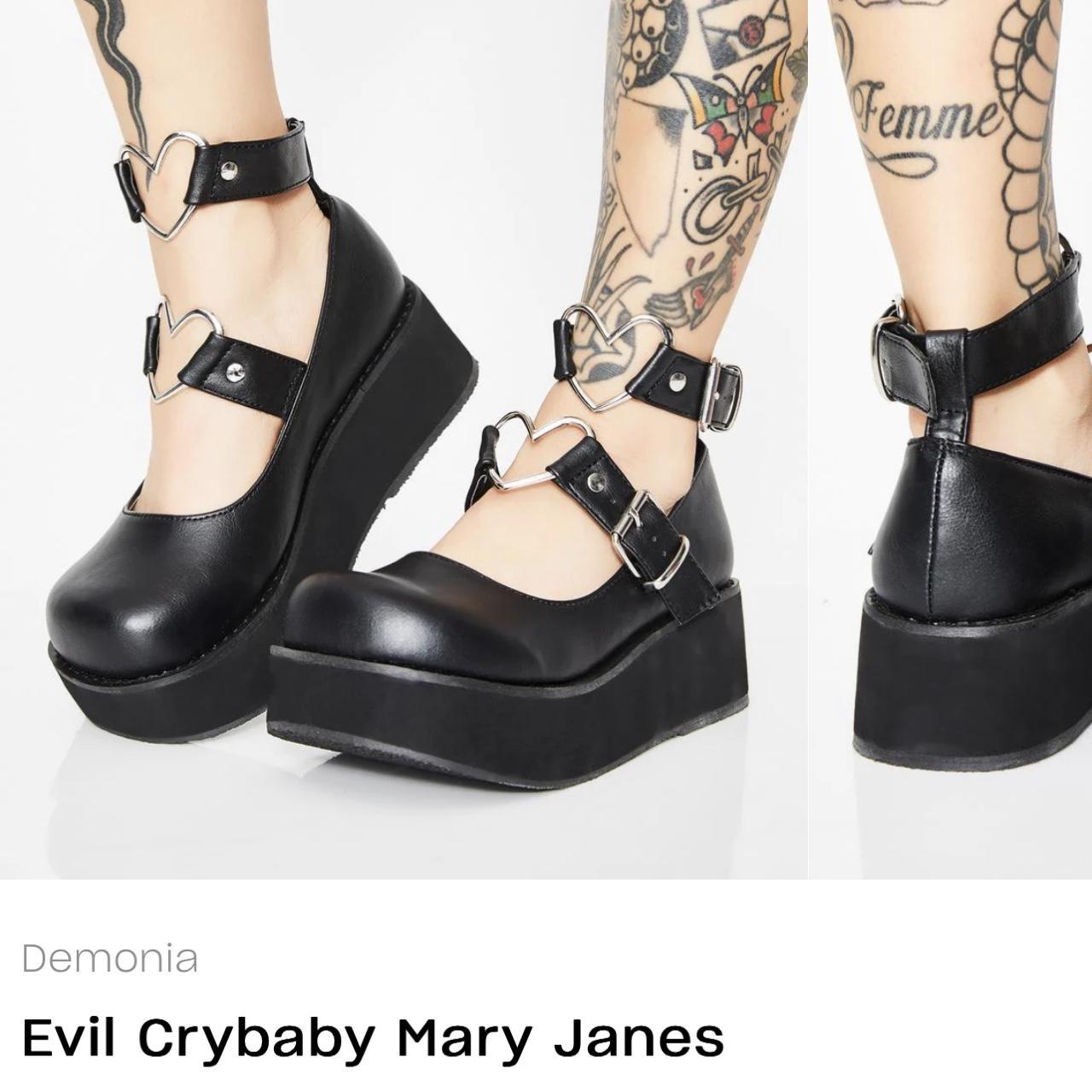 Demonia crybaby discount mary janes black