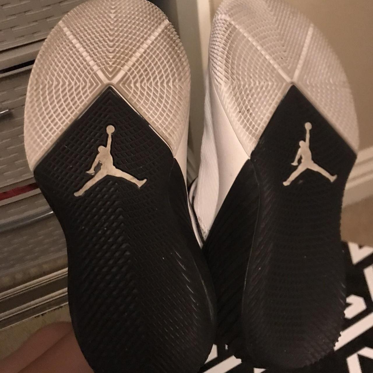 Jordan White and Black Trainers | Depop