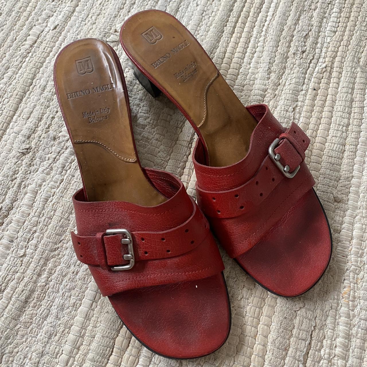 Selling my favorite vintage Bruno Magli red leather