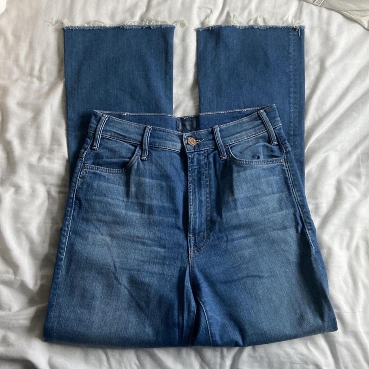 EUC Mother Denim The Hustler Ankle Fray Jeans in...