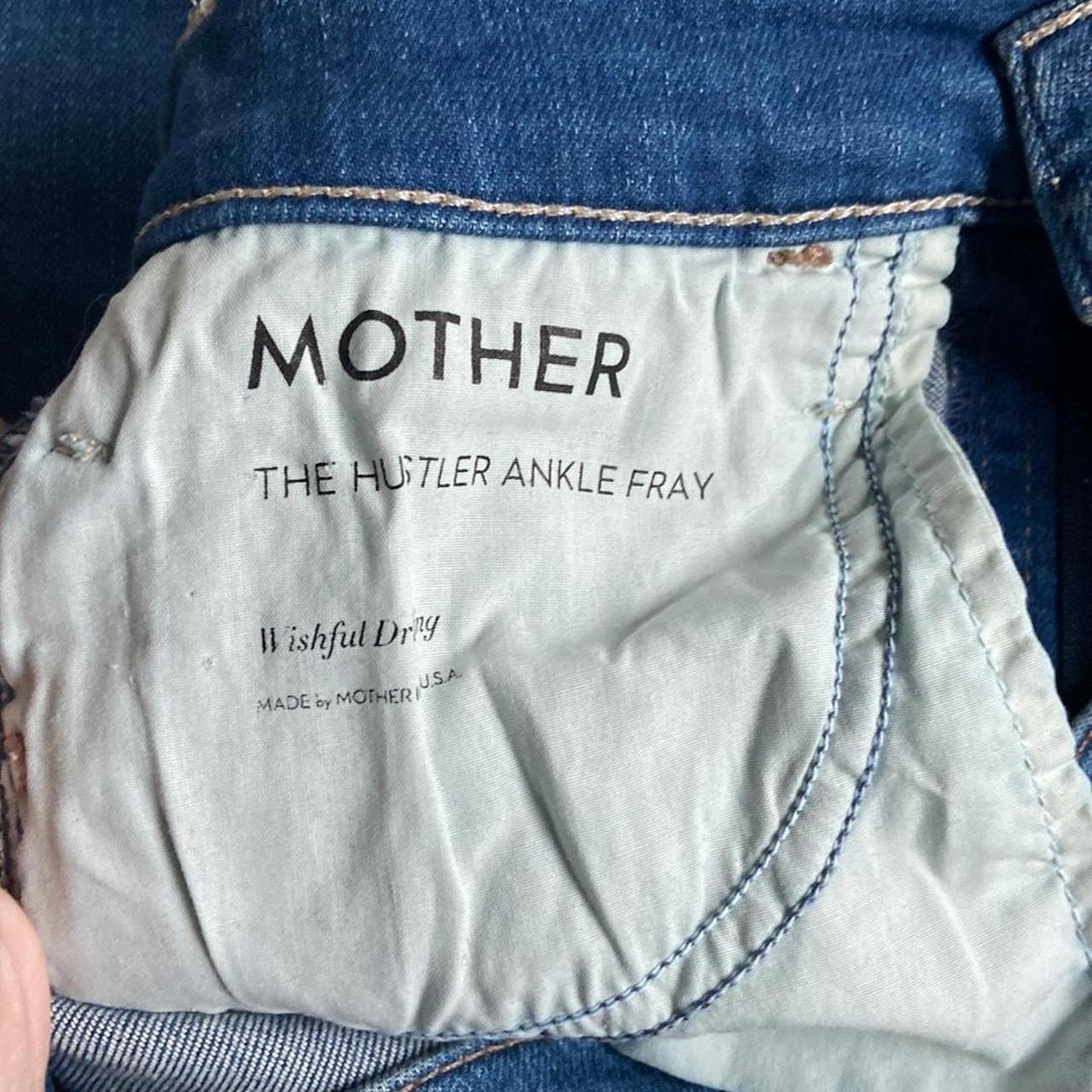 EUC Mother Denim The Hustler Ankle Fray Jeans in... - Depop