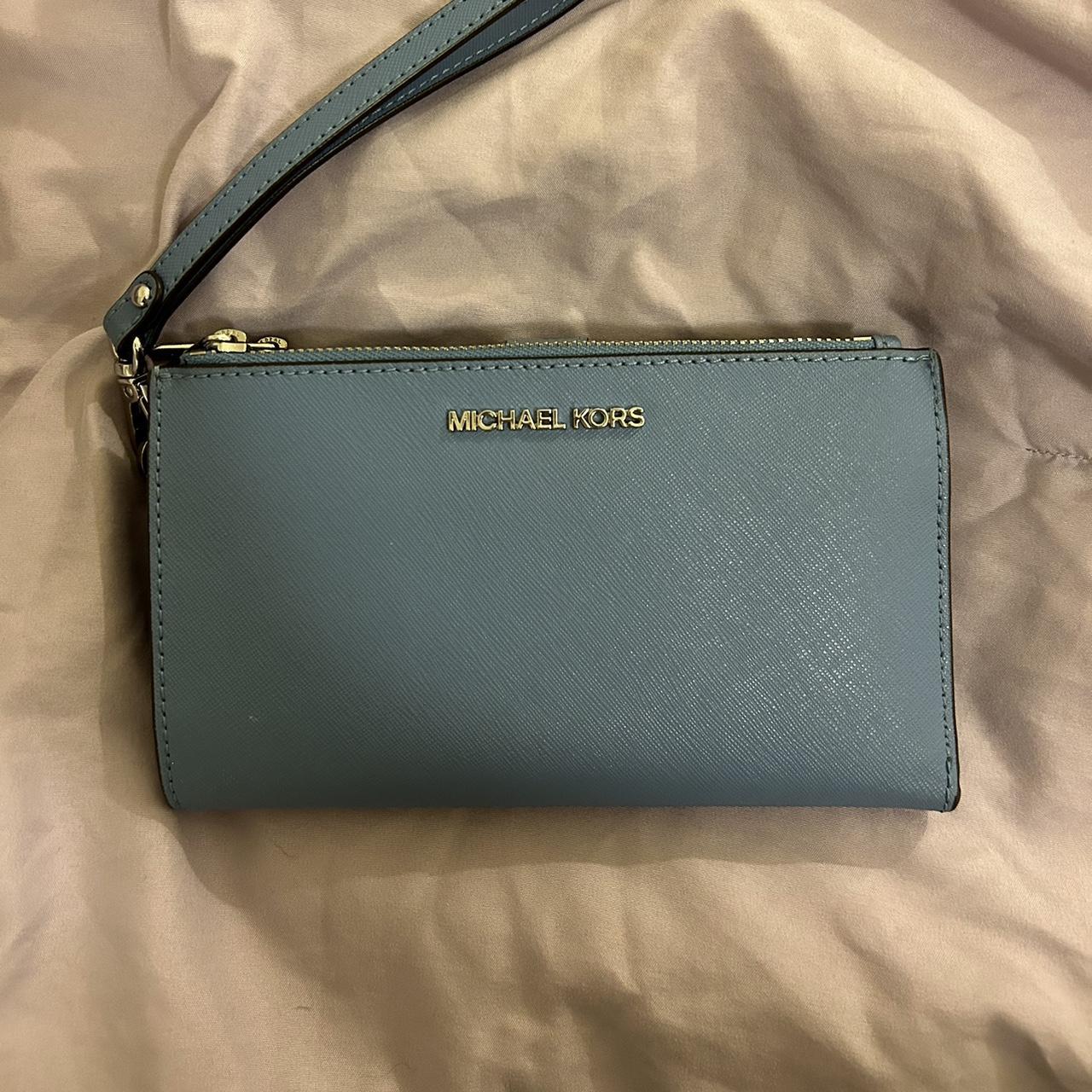 Michael kors light 2024 blue wristlet