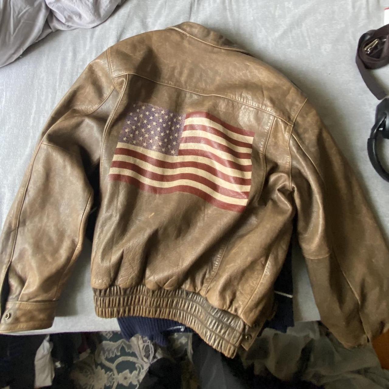 Wilsons Leather Small American Jacket Worn Leather,... - Depop
