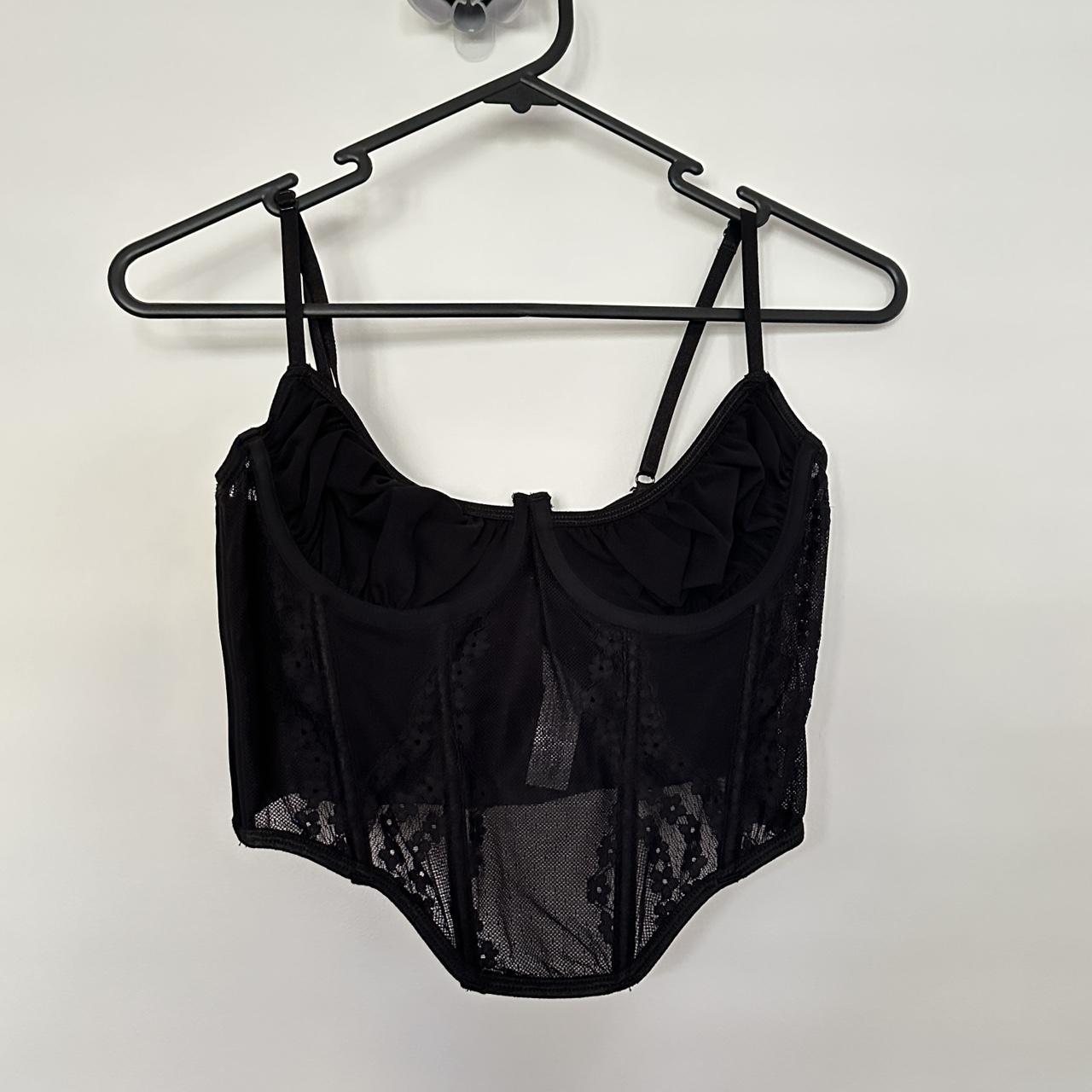 glassons black lace corset worn once, in excellent... Depop