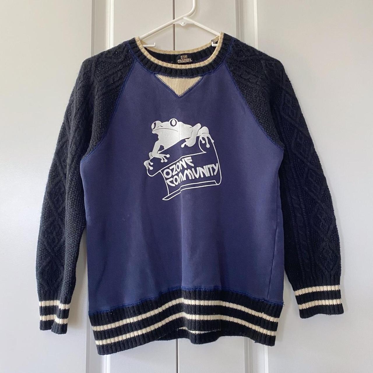 Women's Black And Navy Jumper 