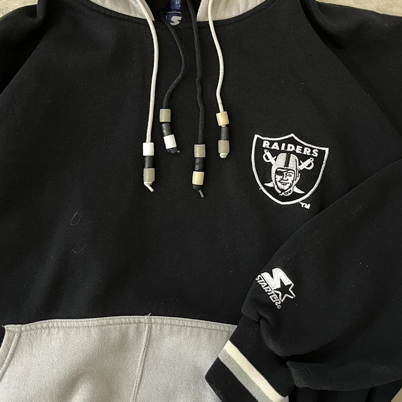 Vintage Y2K Oakland Raiders Full Zip Hoodie Size - Depop