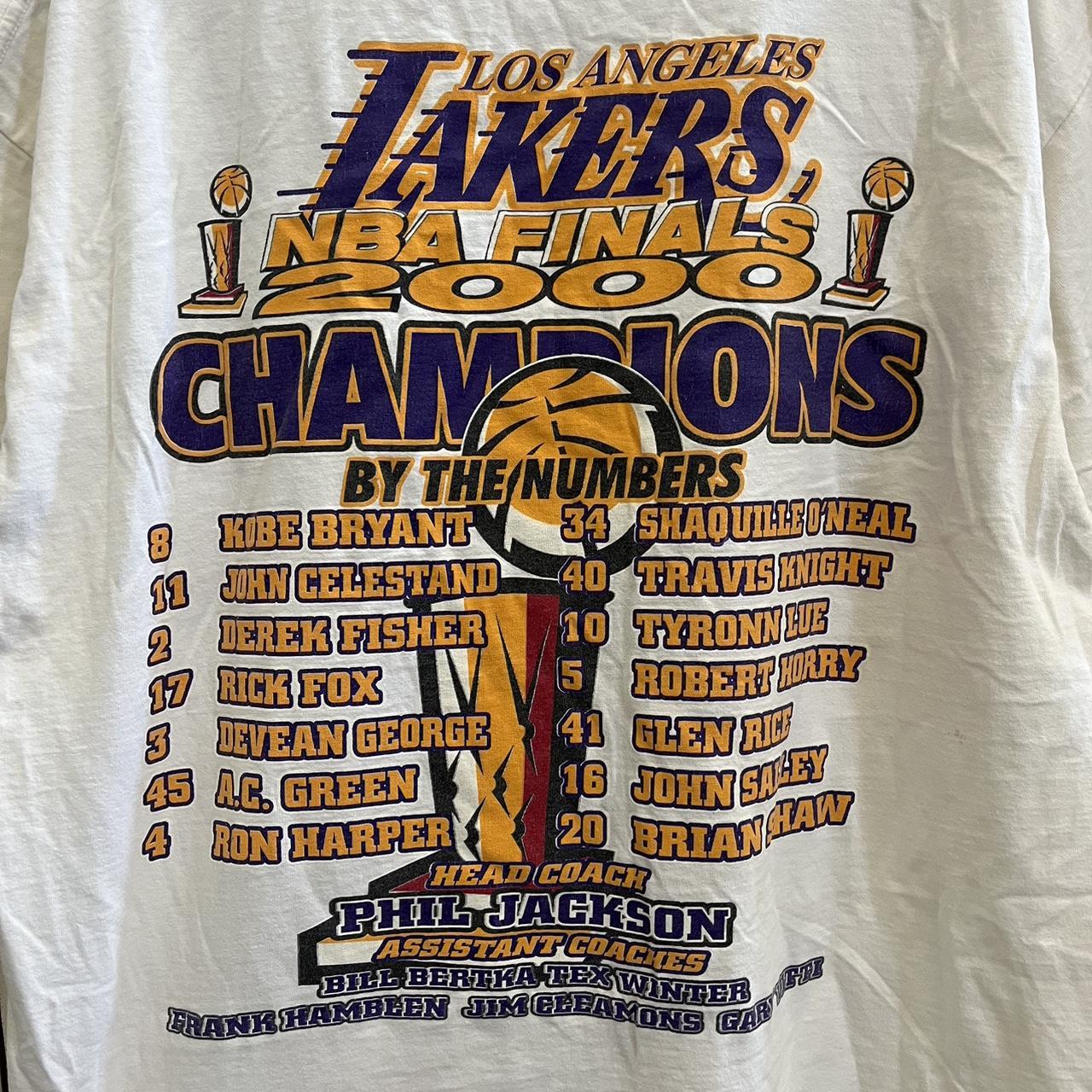 Buy World Champions Los Angeles Lakers 2000 Vintage Shirt For Free
