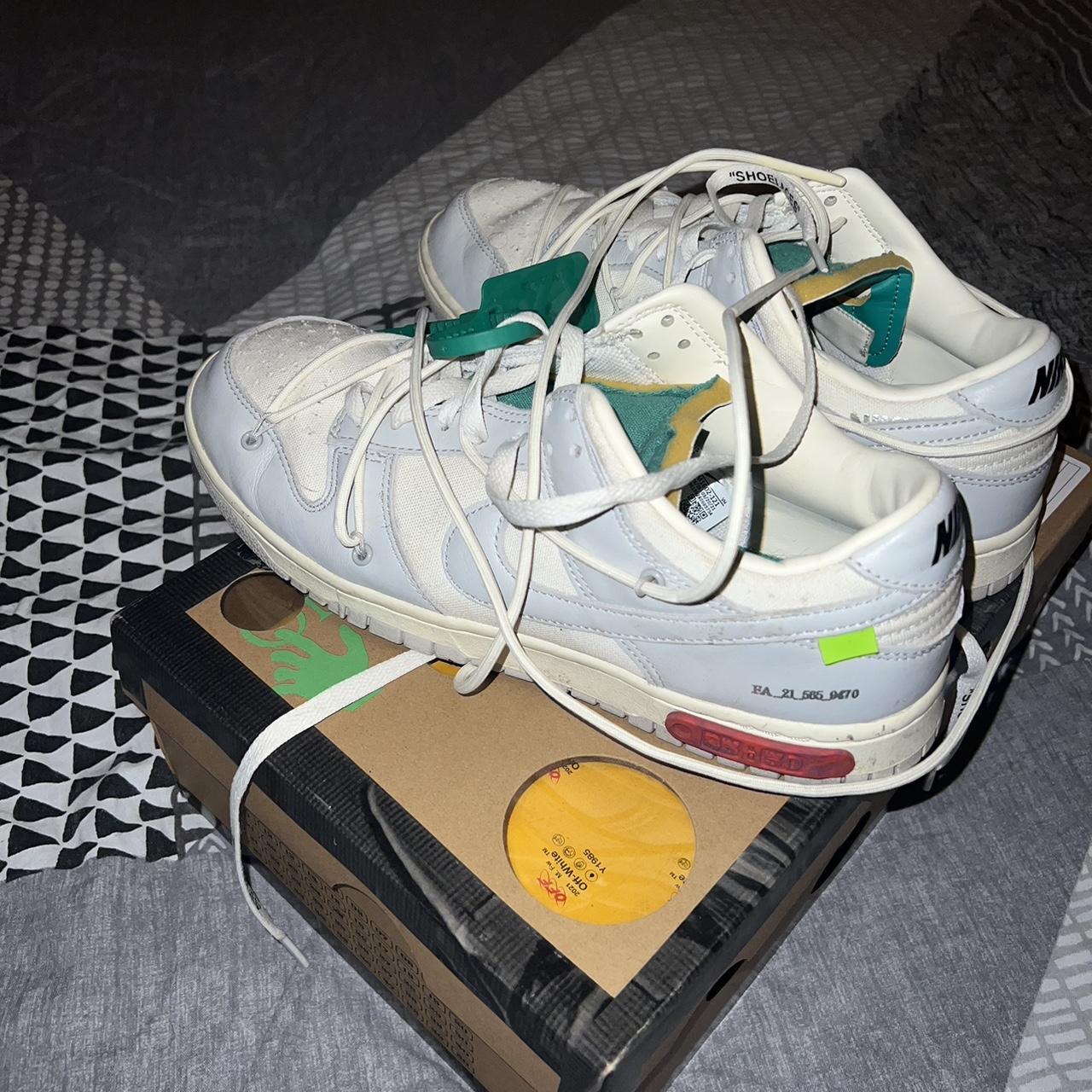 OFF WHITE NIKE DUNK LOT 25 UK SIZE 10 Only worn a... - Depop