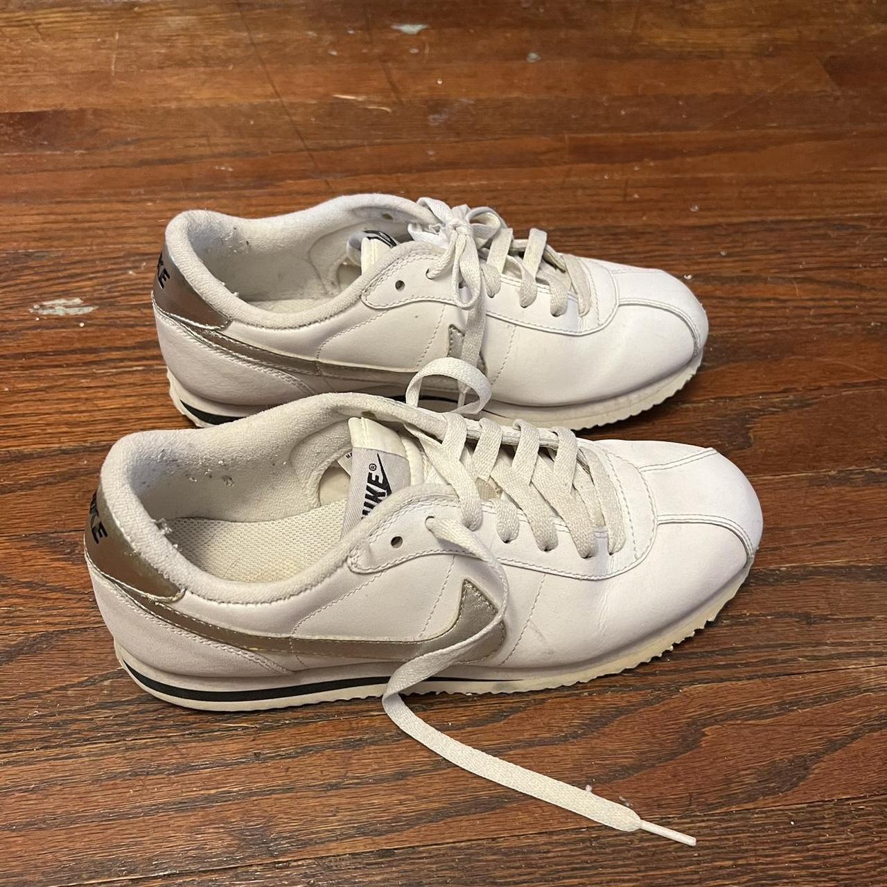 Nike Cortez Silver Shoes Depop