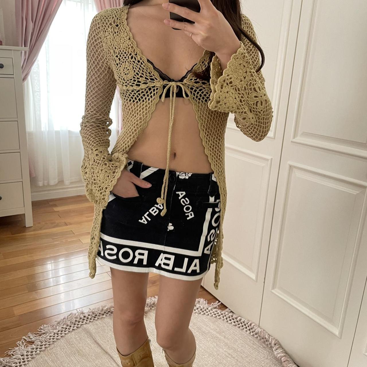 90's vintage Alba Rosa black mini skirt🦋 Depop