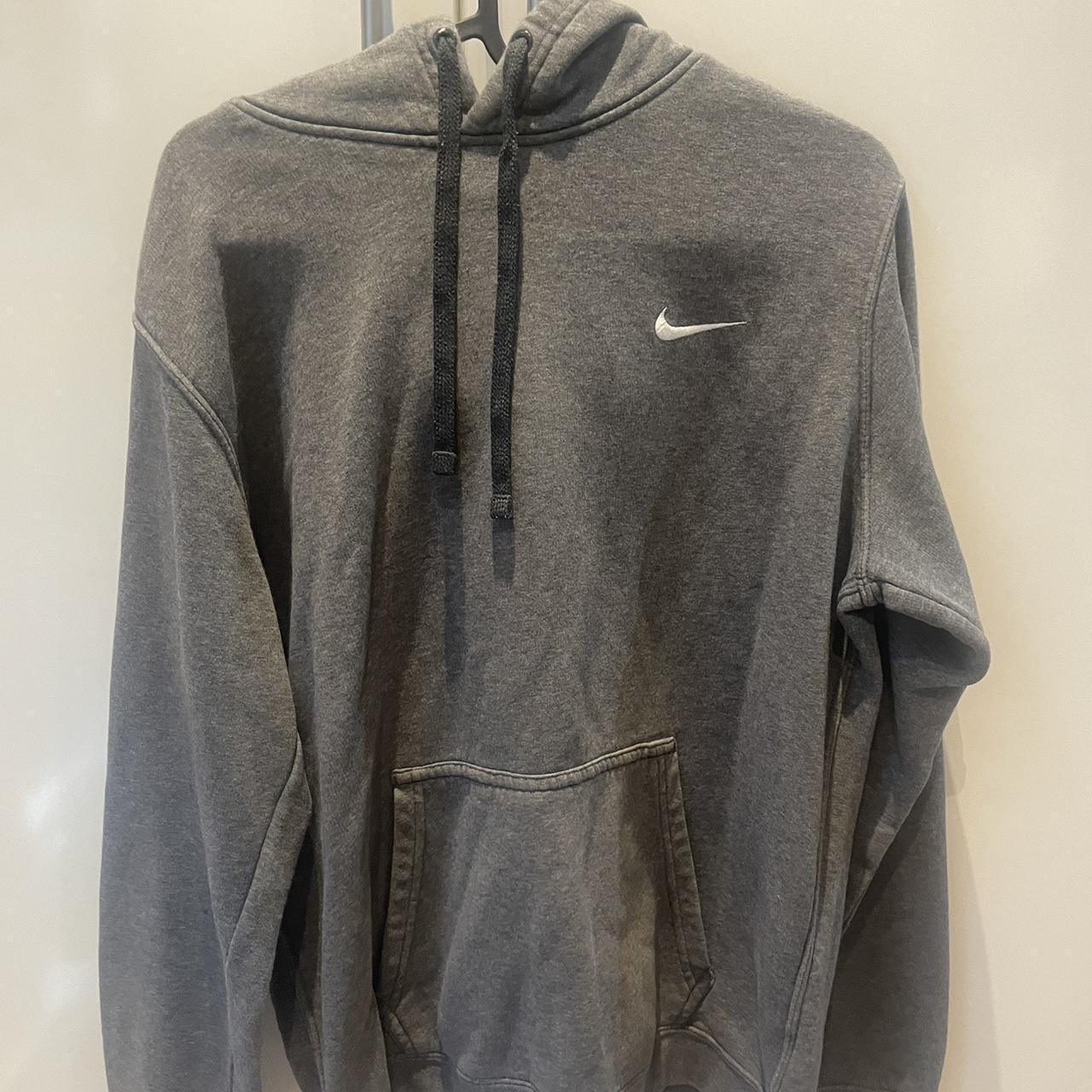 Nike Men's Black and Grey Hoodie | Depop