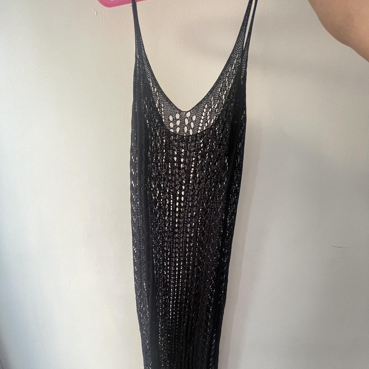 BRAND NEW NEVER WORN Black crochet beach dress ,... Depop