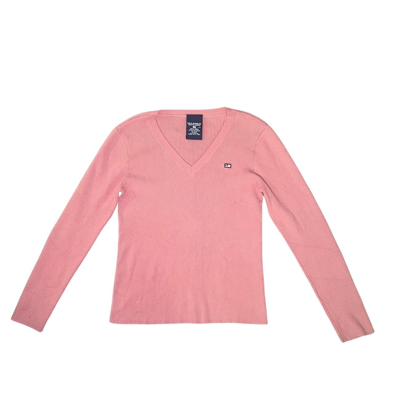 Ralph Lauren Pink V Neck Sweater Details Brand Depop