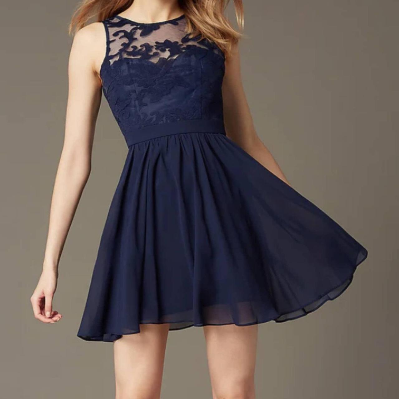 Maniju navy lace clearance dress