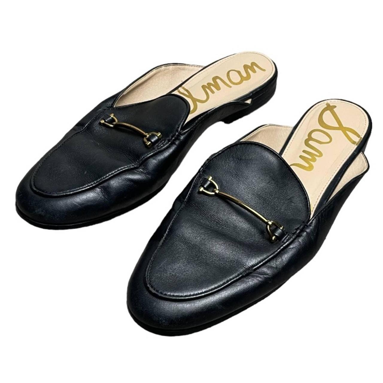 SAM EDELMAN LOUNETTE Black Leather Slip On Depop