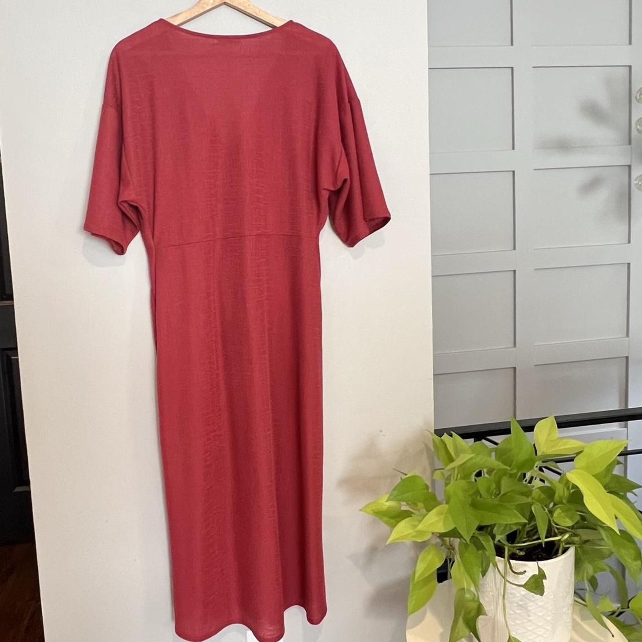 Light linen red dress ･ﾟ * ･ﾟ* Size Medium Small... Depop