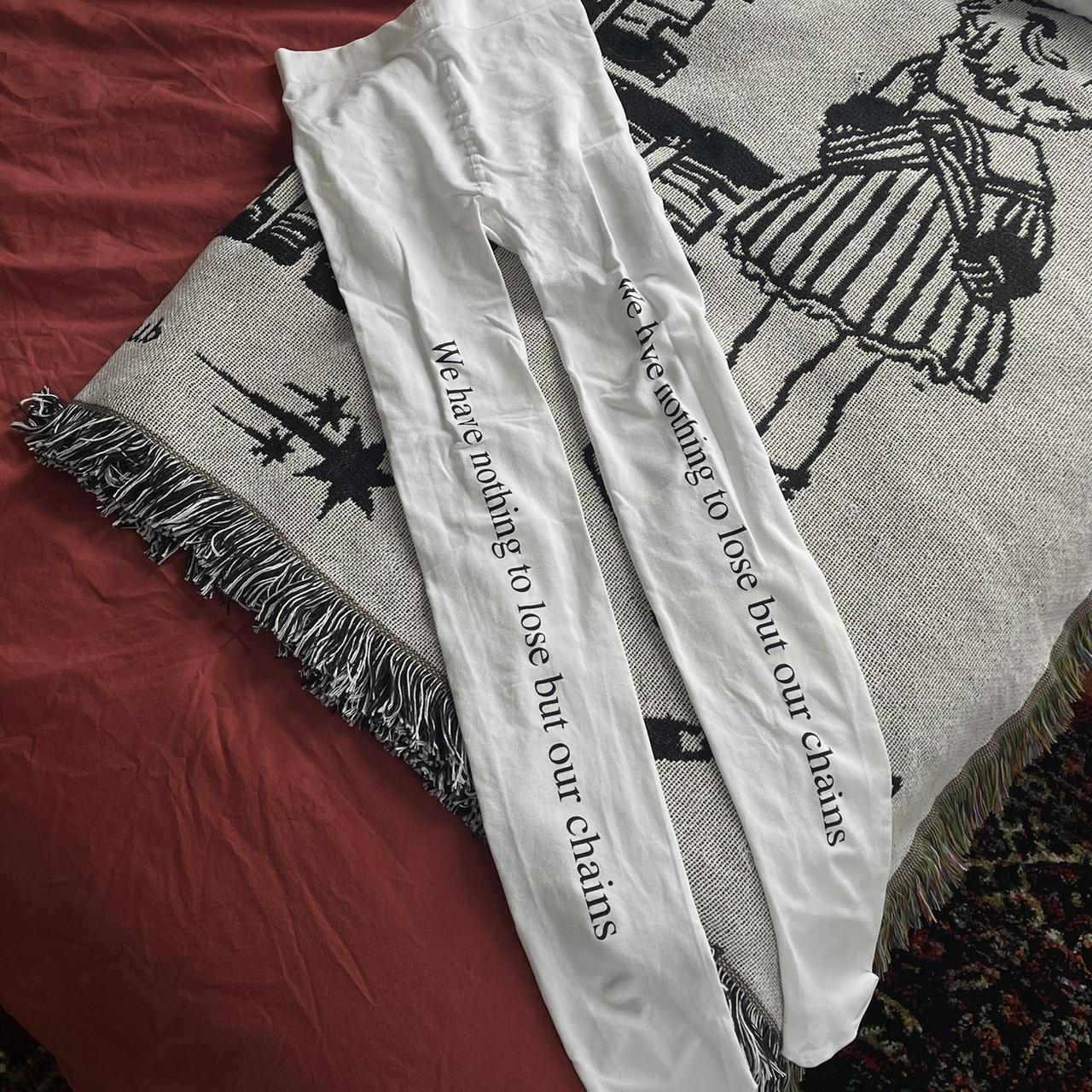 white praying tights love them and they are in... Depop