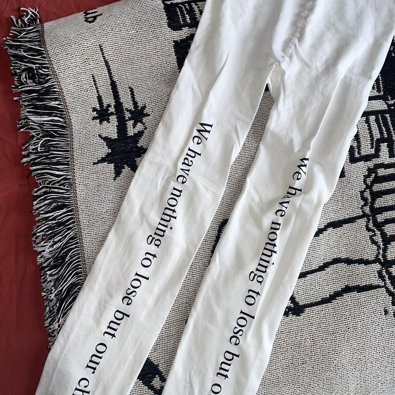 white praying tights love them and they are in... Depop