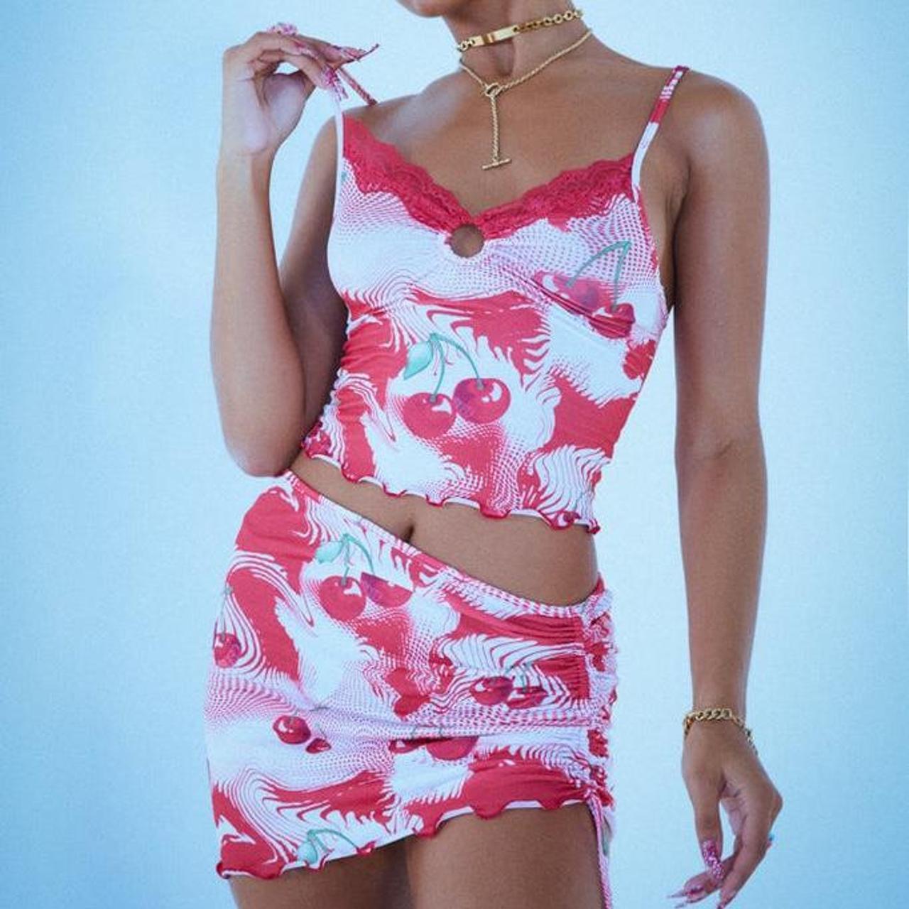 Jaded London Cherry Swirl set (top and skirt) Both | Depop