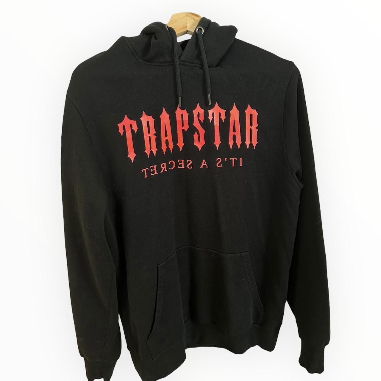 Trapstar Hoodie Red & Black Size M Great... Depop