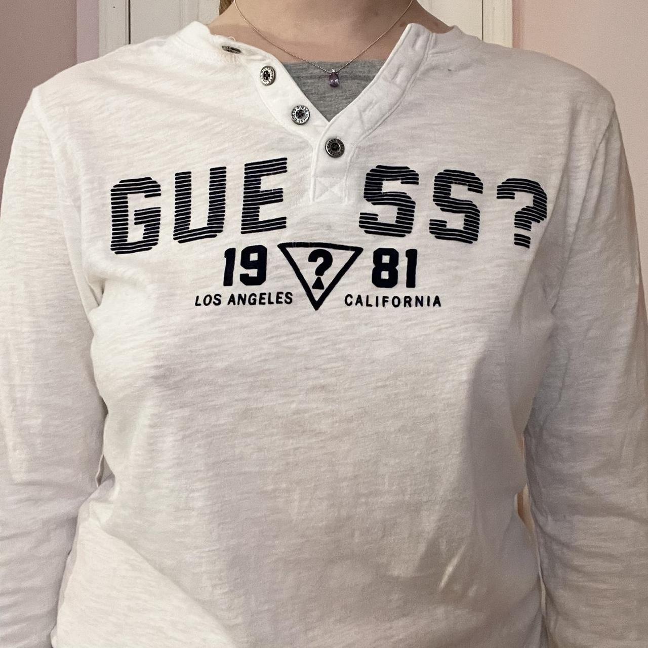 Guess White and Navy Shirt (2)