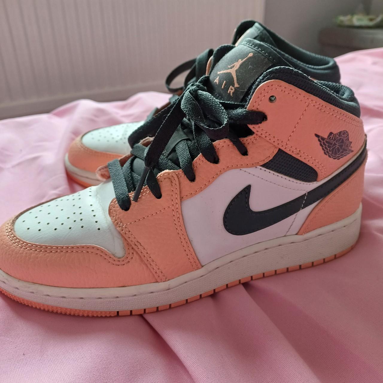 pink high top jordans womens