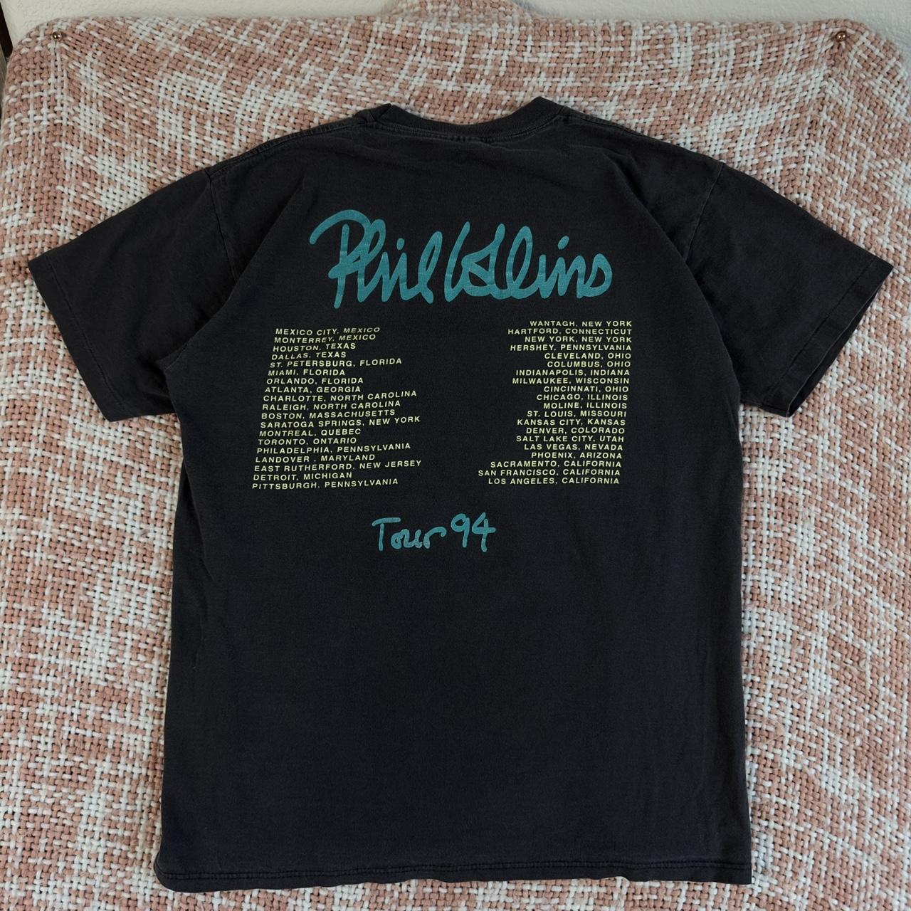 1990 Vintage Phil Collins T-Shirt Made In USA Black The