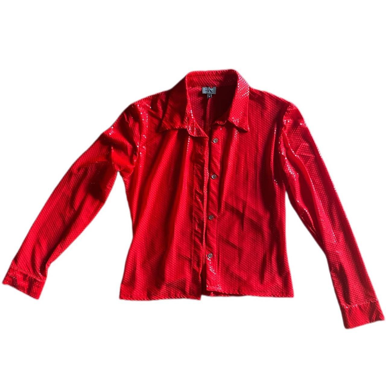 Calvin klein shop red blouse