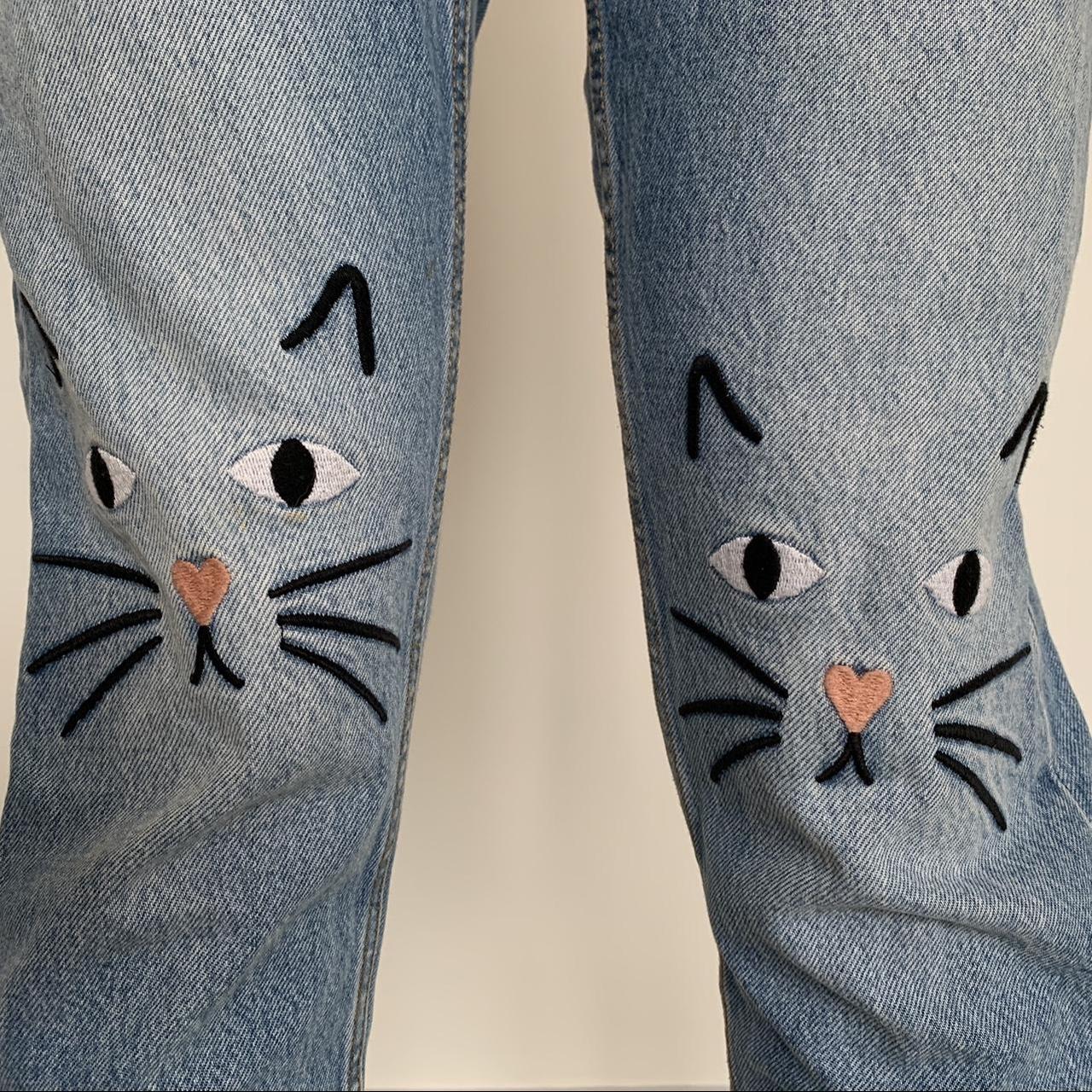 Monki Women's Blue Jeans Depop