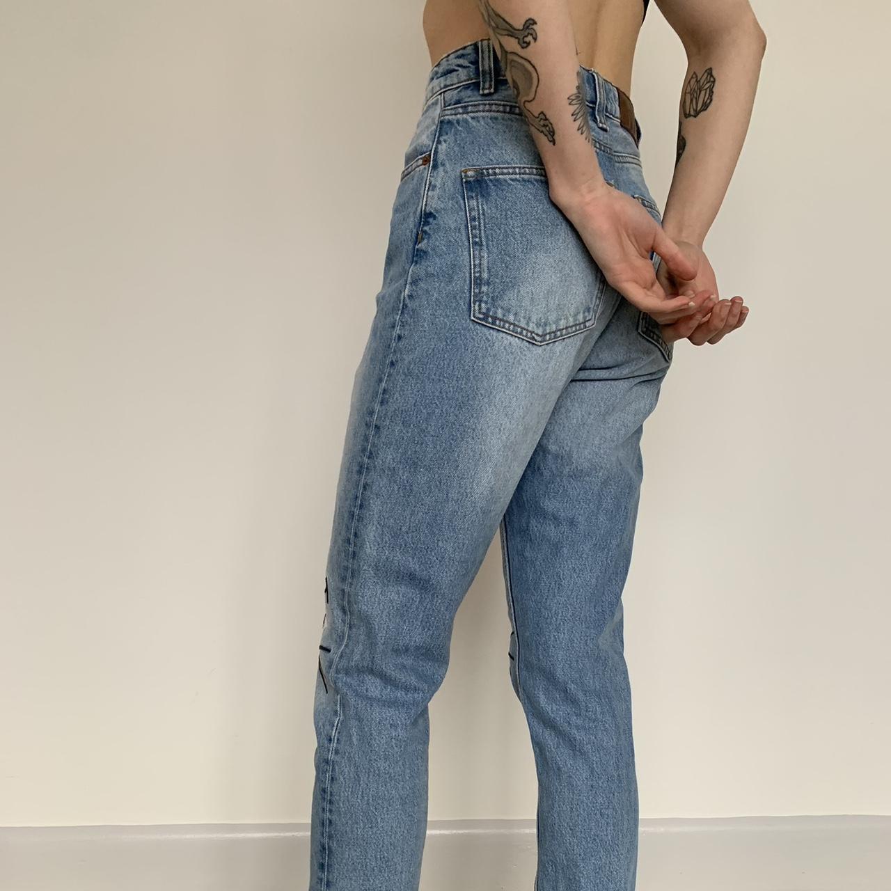 Monki Women's Blue Jeans Depop
