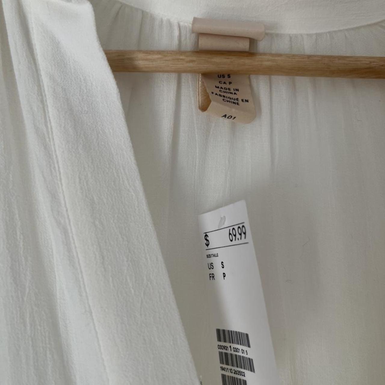 H&M babydoll dress in cream size small. Brand new... Depop